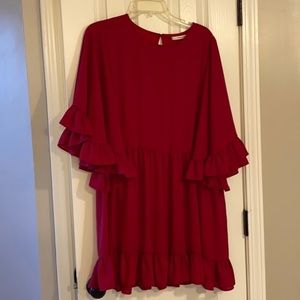 Red Ruffle Dress